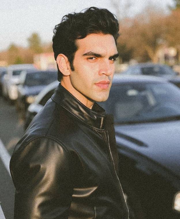 Aviral in a leather jacket